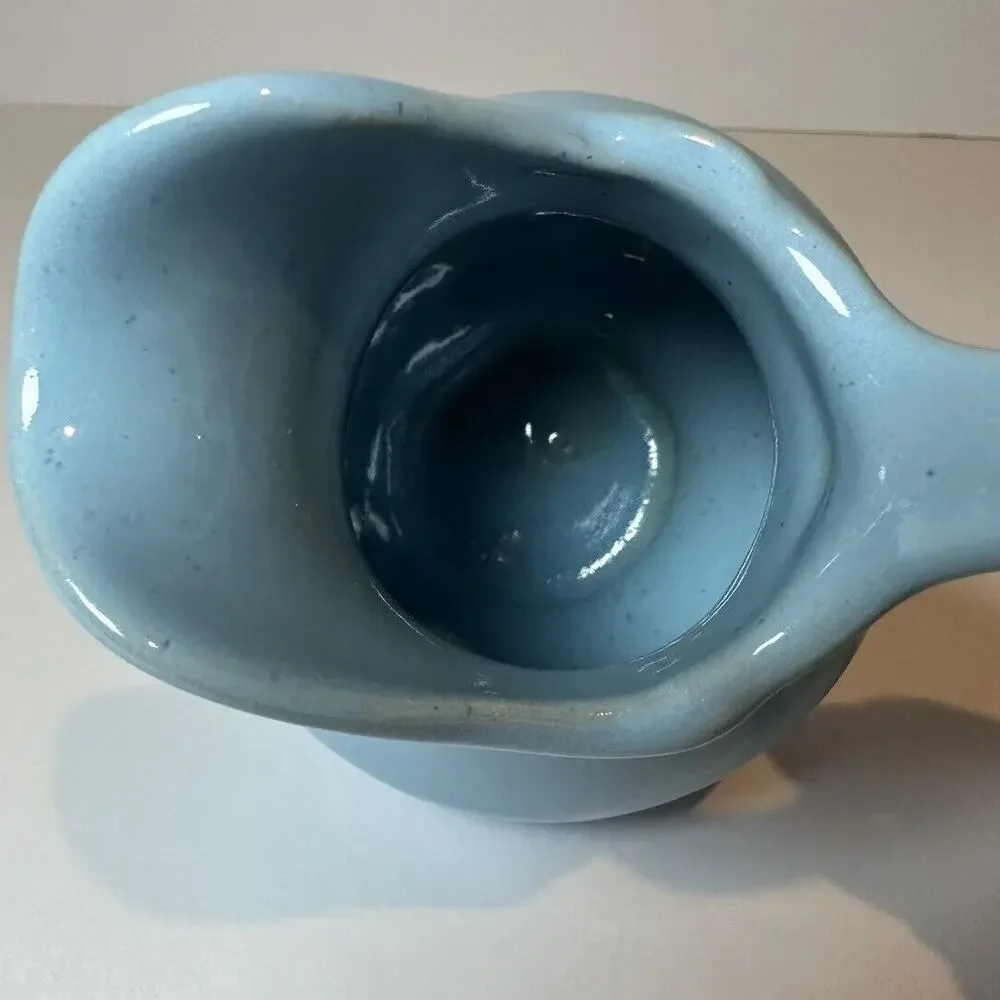 Vintage Robin Egg Blue Small Pitcher and Basin Frankoma 30A and B Art Pottery